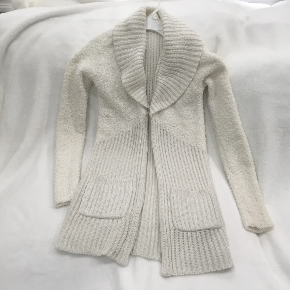 Cat & Jack Small Off-white sweater cardigan